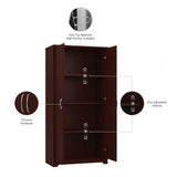 Bush Furniture Cabot Kitchen Pantry Cabinet with Doors, Tall, Harvest Cherry Bush Business Furniture