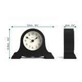 JONES CLOCKS® Speakeasy Mantel Clock | Classic Napoleon’s hat Design | Black | Contemporary Classic Style for Desk, Table, Shelf or Bedside JONES CLOCKS