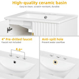 DWVO 24" Bathroom Vanity with Sink, Floating Bathroom Vanities Wall Mounted Bathroom Cabinet DWVO