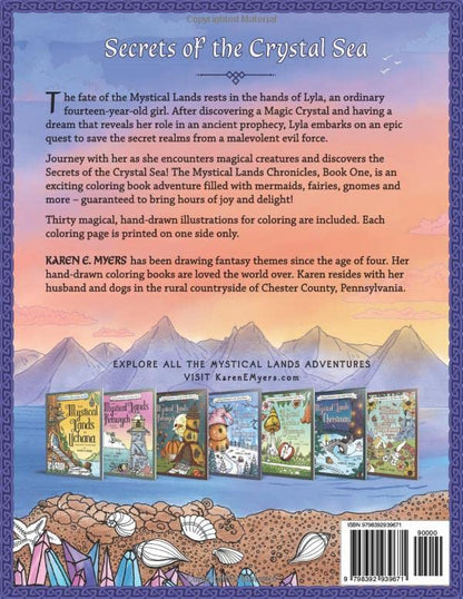 The Mystical Lands Chronicles, Adult Coloring Book Adventures: Book One: Secrets of the Crystal Sea