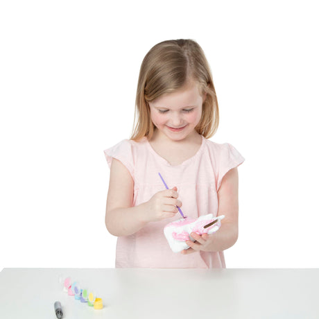 Melissa & Doug Created by Me! Decorate-Your-Own Unicorn Bank Craft Kit with 6 Pots of Paint, Glitter Glue, Paintbrush Melissa & Doug