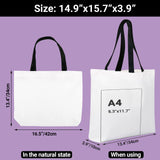 Segarty Sublimation Tote, 10 pack Large White Reusable Women Grocery Bag Blanks with Handle Blank DIY Heat Transfer Canvas Bag with Zipper bulk for Decorating Crafting Gift Travel 12oz Segarty