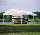 ShelterLogic 12' x 26' SuperMax Heavy Duty Steel Frame Quick and Easy Set-Up Canopy, white (25770) ShelterLogic