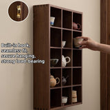 YWSXHS Wall Mounted Decor Display Case, Solid Wood Display Stand, Wood Knick Knack Floating Shelf, for Collectible Figurines, Trinkets, Curios, Succulents YWSXHS