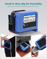 Portable Mini Handheld Inkjet Printer M15 for All Surfaces with Black Fast-Drying Ink Cartridge, 2.8'' Touch Screen Compact Coding Machine for Text, Date, Time, Barcode, Logo, QR Code, Batch Number QMSTRAPACK