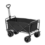 VEVOR Collapsible Folding Wagon Cart, 220lbs Heavy Duty Wagons Carts Foldable with Wheels, Outdoor Portable Garden Cart Utility Wagon for Groceries Camping Sports with Large Capacity & Drink Holder VEVOR