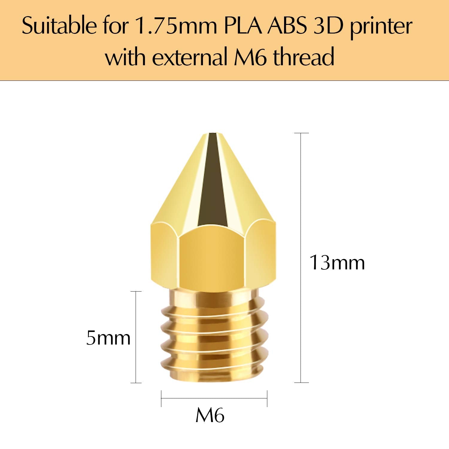 TUPARKA 70Pcs 3D Printer Nozzle Kit MK8 Extruder Nozzles Brass Print Head 0.2mm, 0.3mm, 0.4mm, 0.5mm, 0.6mm, 0.8mm, 1.0mm with Storage Box Compatible with 3D Printer Makerbot Creality CR-10 E - WoodArtSupply