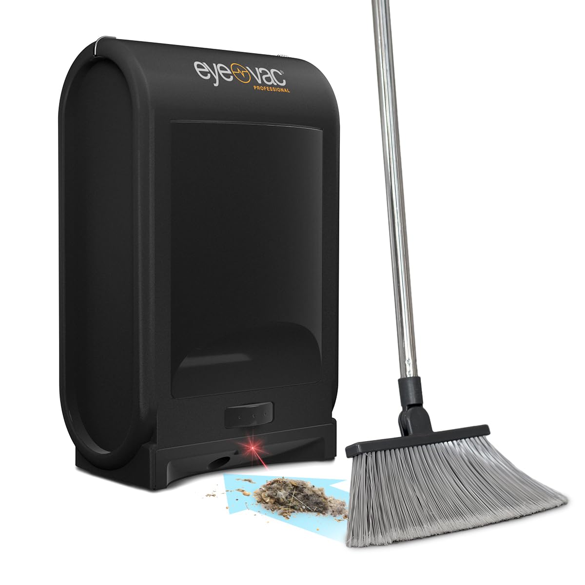 EyeVac Pro Touchless Vacuum Automatic Dustpan - Ultra Fast & Powerful - Great for Sweeping Salon Pet Hair Food Dirt Kitchen, Corded Canister Vacuum, Bagless, Automatic Sensors, 1400 Watt (Black) EYE-VAC
