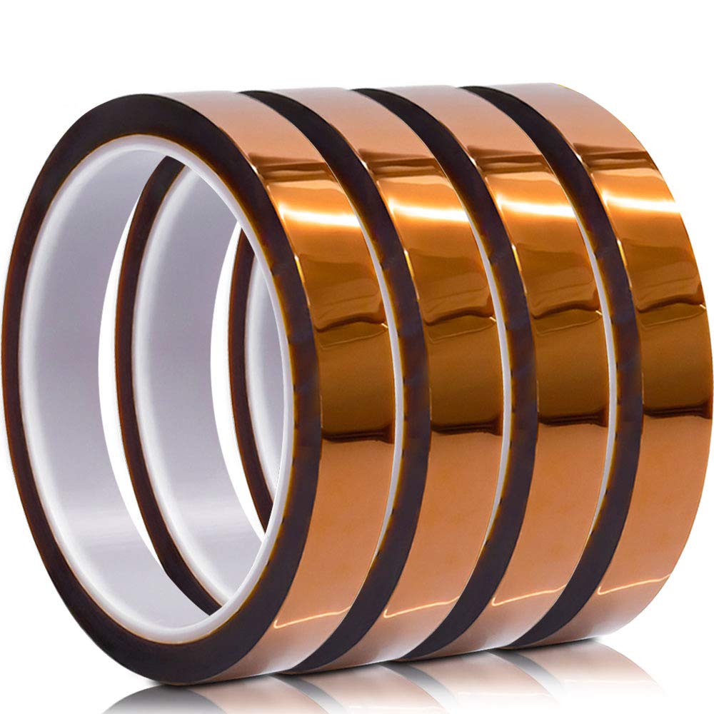 MYJOR Heat Transfer Tape, 10mm x 33m x 4Rolls, Heat Resistant Sublimation Tape for Heat Transfer, Soldering, Protecting Circuit Board, Cellphone Data line and Battery. MYJOR