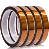 MYJOR Heat Transfer Tape, 10mm x 33m x 4Rolls, Heat Resistant Sublimation Tape for Heat Transfer, Soldering, Protecting Circuit Board, Cellphone Data line and Battery. MYJOR