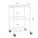 OYEAL End Table, Small Side Table Living Room, White Nightstand with 2-Tier Storage Shelf, Printer Stand Sofa Table for Small Spaces, Living Room, Bedroom, Easy Assembly OYEAL