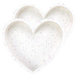 AOTASO Silicone Heart Shaped Cake Pans 10 Inch Large Heart Cake Pan for Valentine's Day Nonstick Silicone Heart Molds for Baking (2 Pcs Set, Cream) AOTASO