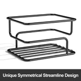 SRIWATANA Shower Caddy Hanging Over Head, Bathroom Shower Organizer Shower Rack Holder with Hooks for Razors - Black SRIWATANA
