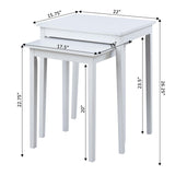 Convenience Concepts American Heritage Nesting End Tables, White Convenience Concepts