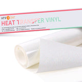 HTVRONT Rainbow White Glitter HTV Vinyl Roll-12 x 6 FT White Glitter Heat Transfer Vinyl, White Glitter Iron on Vinyl for Cricut & Silhouette Cameo HTVRONT