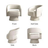 Bonzy Home Swivel Barrel Chair, Set of 2 Velvet Accent Armchair 360 Degree Swivel Club Chair for Living Room Bedroom Reception Room, Beige Bonzy Home