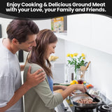 CUNSENR Premium Meat Chopper for Ground Beef - Heat Resistant Meat Masher - Kitchen Tools & Gadgets - Durable Ground Beef Smasher - Non Stick Hamburger Chopper - Cook Ground Meat with Ease(Black) CUNSENR