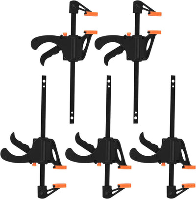 4 Inch Bar Clamps for Woodworking, 5 Pcs Trigger Quick Grip Clamps, One Handed Ratchet Wood Working Clamps, Mini Small Bar Woodworking Clamps for Wood Gluing Crafts