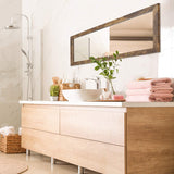 Sunix Wood Full Length Mirror, 48" x 14" Wall Mirror with Wood Frame, Full Length Door Mirror, Hanging Mirror Body Mirror for Bedroom, Rustic Frame Sunix