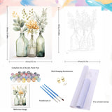 Natuyalo Paint by Numbers Kit for Adults - Flowers in Bottle DIY Adult Paint by Number Kits Acrylic Canvas Painting for Adults Beginners Kids Art Crafts Without Frame, 16x20 Inch Natuyalo