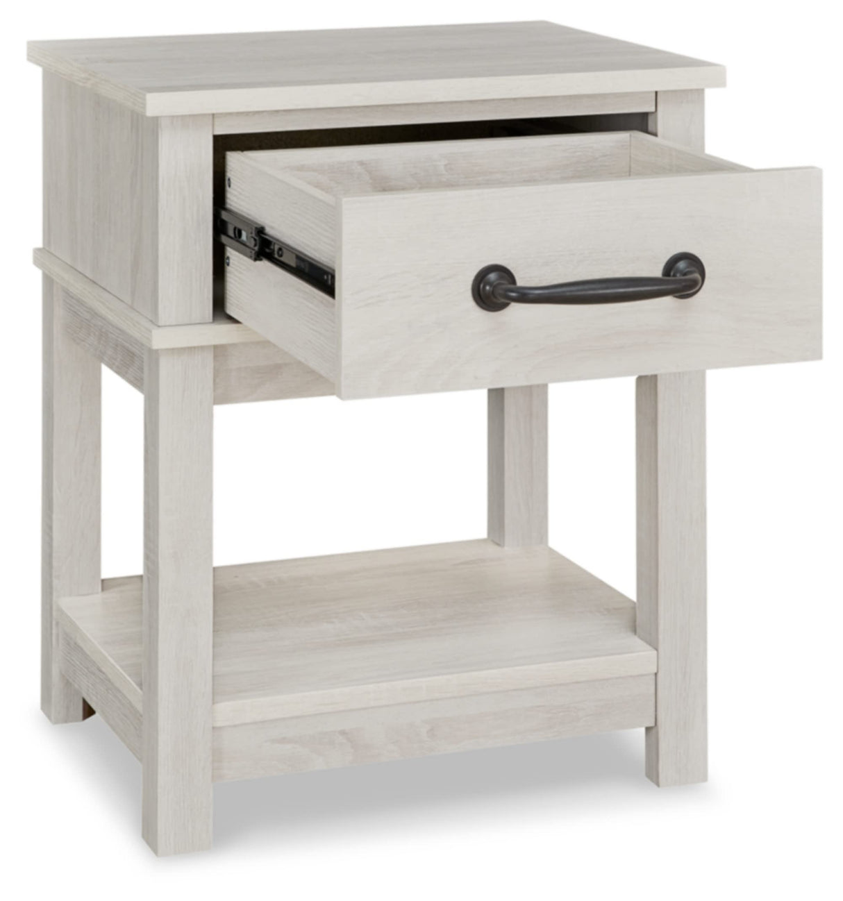 Signature Design by Ashley Dorrinson Farmhouse 1 Drawer Nightstand, Whitewash Signature Design by Ashley