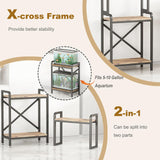 KaKaBB 5-10 Gallon Fish Tank Stand, Upgrade Heavy Duty Aquarium Stand with 3-tier Storage Shelf Fits Turtle Tank, Reptile Tank (BLACK) KaKaBB