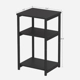 VASAGLE Side Table, Small End Table, Tall Nightstand for Living Room, Bedroom, Office, Bathroom, Classic Black ULET273B16 VASAGLE