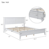 Harper & Bright Designs Stylish White Queen Size Wood Bed Frame with Headboard and Footboard Harper & Bright Designs