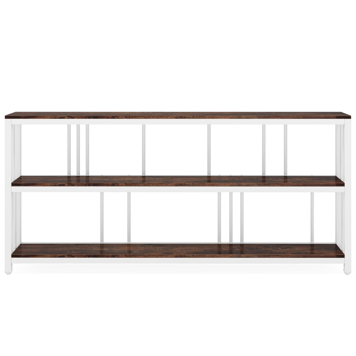 Tribesigns 71" Industrial Console Table, 3 Tiers Sofa Table, Narrow Long Sofa Table with Storage Shelves, Big Rustic Entryway Table, Large Hallway Table, Behind Couch Table with Storage Tribesigns