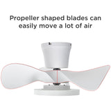 ocioc Quiet Ceiling Fan with LED Light 22 inch Large Air Volume Remote Control for Kitchen Bedroom Dining Room Patio ocioc