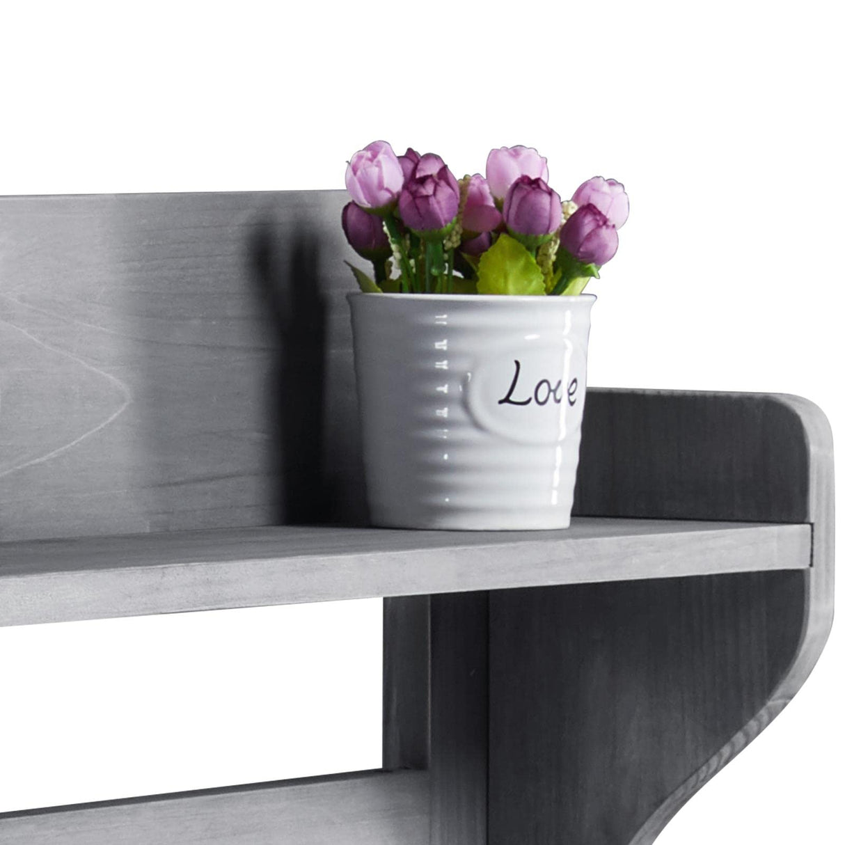 Topeakmart Potting Table Wood Workstation Table w/Sliding Tabletop w/Removable Dry Sink Storage Shelves Outdoor Garden Work Benches Station Planter Bench for Backyard Patio Gray Topeakmart