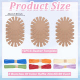 FREEBLOSS 12 Set Basket Making Kit Creative Raffia Basket with Instruction Easter Basket Making Kit Basket Weaving Supplies for Adults Creative Woven Bowl Kits for Easter Activities 8 * 8'' Template FREEBLOSS