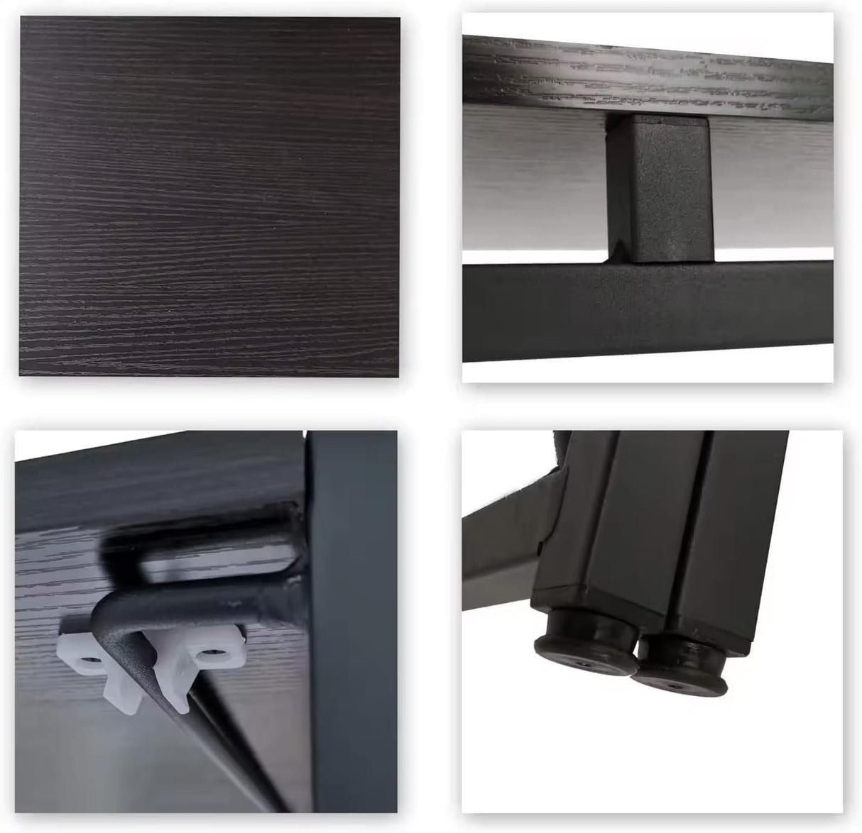 Computer Desk, Folding Desk, Small Foldable Desk 35.4" for Small Spaces, Space Saving Computer Table Writing Workstation for Home Office, Easy Assembly (Black) Generic