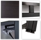 Computer Desk, Folding Desk, Small Foldable Desk 35.4" for Small Spaces, Space Saving Computer Table Writing Workstation for Home Office, Easy Assembly (Black) Generic