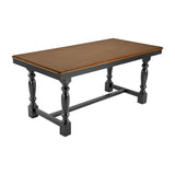 Bush Furniture Rectangular Dining Table, 67 inch Squire Trestle, Farmhouse Decor, Sterling Collection, Dark Brown Bush Furniture
