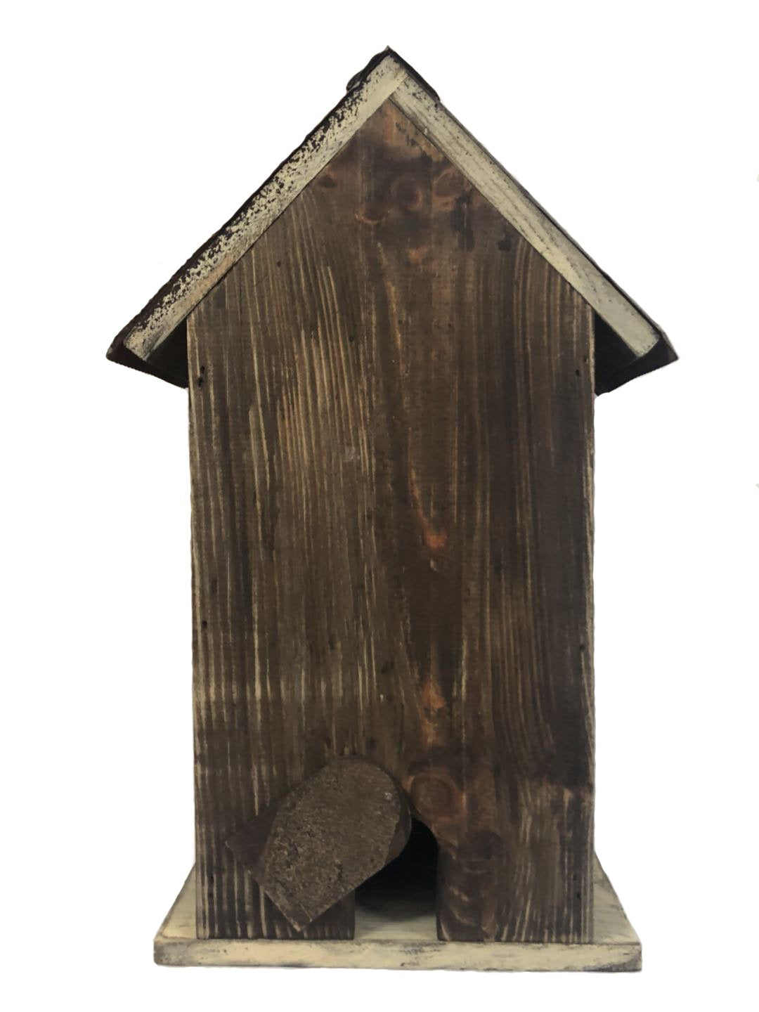 Topadorn Wooden Birdhouse Carved Floral Bird House for Outdoor Yard Garden Porch Patio Country Decor,Brown Hanging Bird House Topadorn
