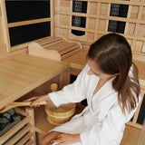 amocane Sauna Headrest, Wooden Sauna Pillow, Sauna Accessories for Infrared & Steam & Barrel Sauna Room for Recovery Wellness Relaxation (1, Hemlock) amocane