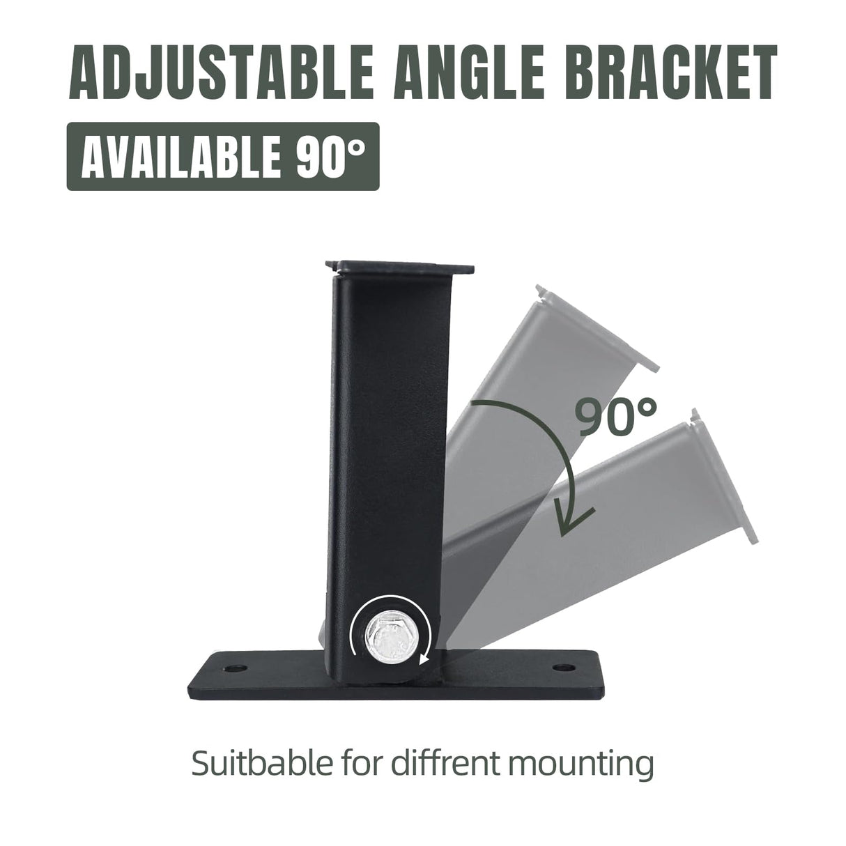 3 Pack Pergola Roof Riser Bracket, Heavy Duty Roof Riser Brackets for Patio Cover, 90° Adjustable Saddle Roof Riser Beam Mount Kit for Gazebo Pergola SZBAMI