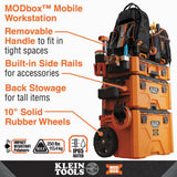 Klein Tools 54802MB MODbox Rolling Toolbox, Modular Tool Storage System with Side Mounting, 10-Inch Rubber Wheels, Removable Handle Klein Tools