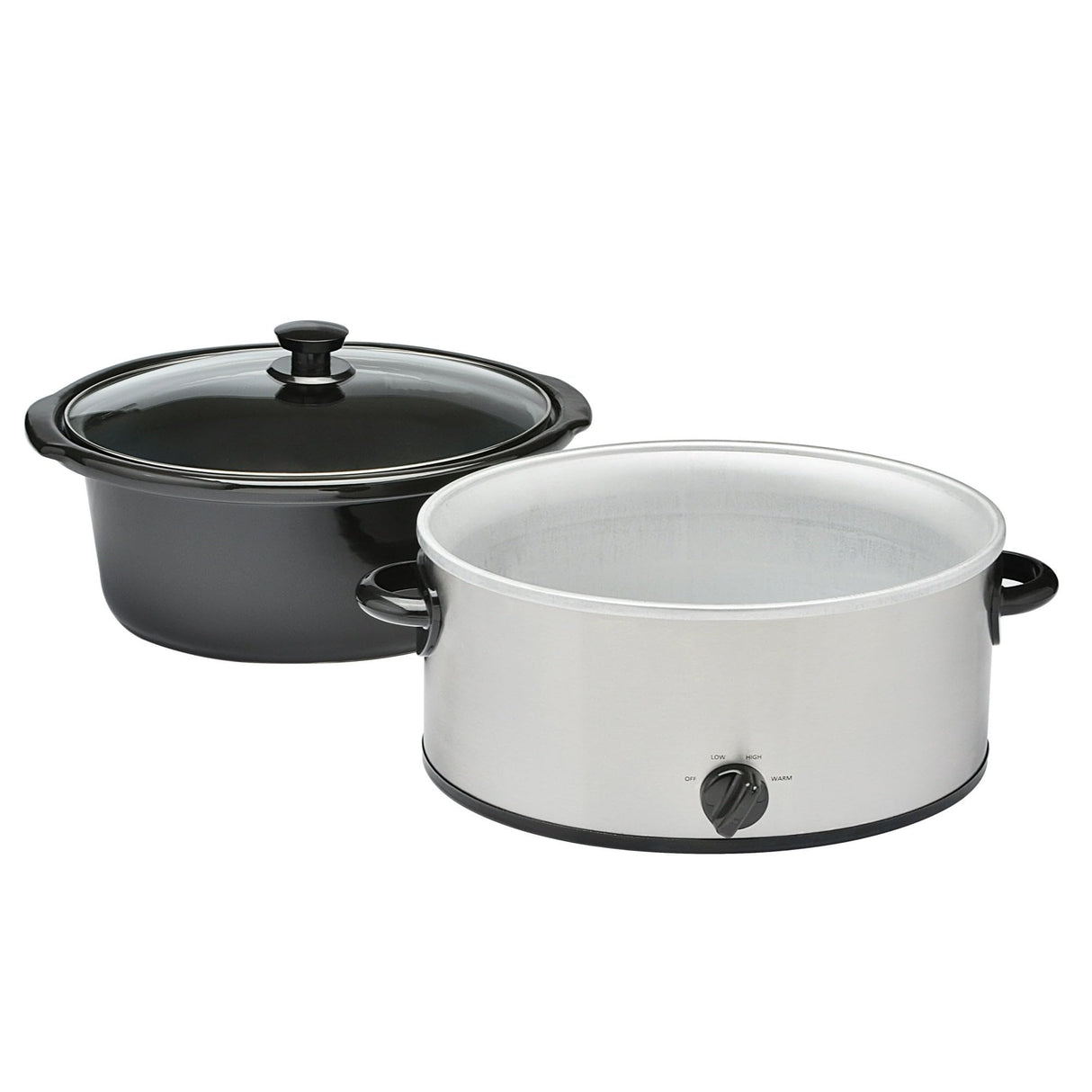 6 Quart Oval Slow Cooker, Stainless Steel Finish, Glass Lid, Adjustable Temp, Perfect for Families and Gatherings Entertaining, Silver LovingStar