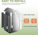 Patiowell 4 x 4 FT Plastic Outdoor Storage Shed with Floor, Garden Tool Shed with Two Windows and Single Lockable Door for Garden, Backyard, Lawn, Easy to Install, Dark Grey(Fit-it Shed) Patiowell