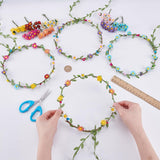 FREEBLOSS 8 Set Flower Crowns DIY Kit Daisy Flower Crown DIY Flower Crowns Headband Making Kit Handmade Floral Hair Accessories for Wedding Birthday Fairy Party Favors DIY Arts and Crafts FREEBLOSS
