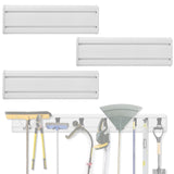 Alffun Slatwall Panels 6" H x 16" L, 3 Pack Garage Slat Wall Paneling, Heavy Duty Garage Wall Organizer with 4 Pack Slatwall Board End Caps, PVC White Alffun