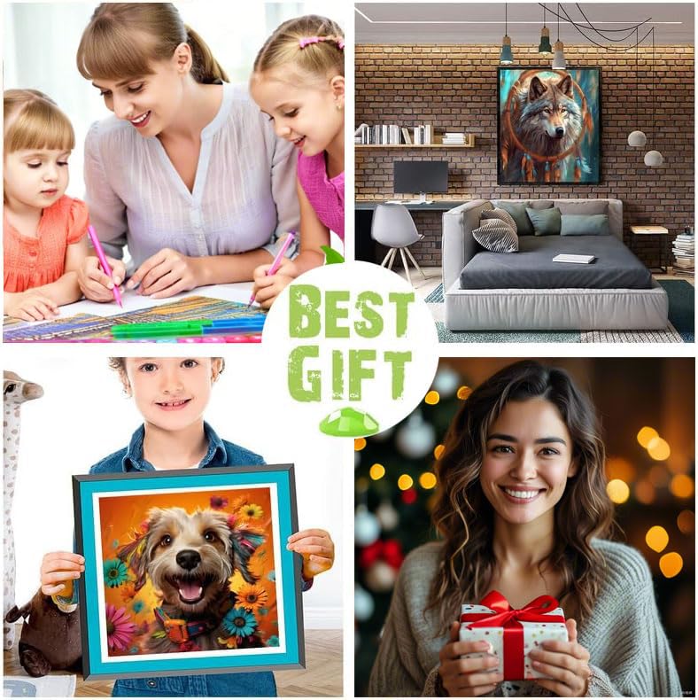 COGNOO Minimalistic Room Diamond Art Painting,Romantic Diamond Art Painting,Painting of a Couple Walking in The rain,Glowing Lights,Colorful Muralist,Romantic Scenery, COGNOO