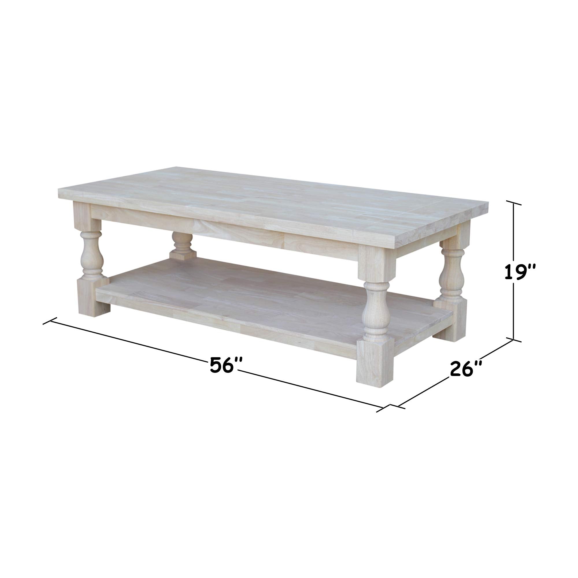 IC International Concepts Tuscan Coffee Table - Thumbnail 4