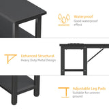 DLisiting Black L Shaped Gaming Computer Desk with Power Outlet Shelves, 40 Inch Small Corner Desk for Small Space Home Office, Study Work PC Desks for Bedroom, Black DLisiting