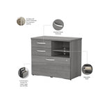 Bush Business Furniture Studio C Office Storage Cabinet with Drawers and Shelves, Platinum Gray (SCF130PGSU) Bush Business Furniture