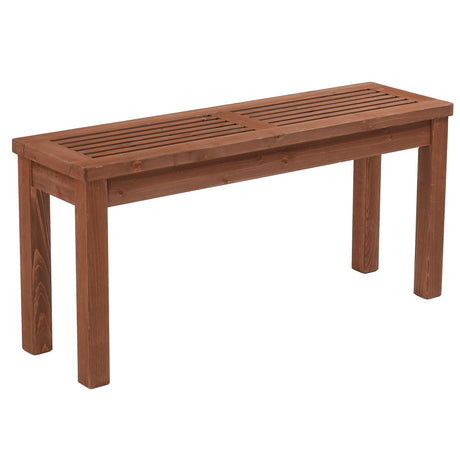 VINGLI Outdoor Wooden Bench, 40” Porch Bench Outdoor Backless Garden Bench, Small Outdoor Bench for Deck Patio Entryway VINGLI