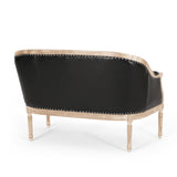Christopher Knight Home Faye Tufted Upholstered Loveseat - Midnight Black/Gray Christopher Knight Home