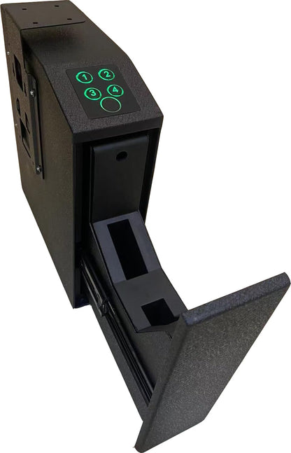 Biometric Slider Gun Safe for Handgun, Fingerprint Gun Safe Supports Quickly Access with 3 Ways, Fingerprint, PIN Code and Keyhole (Black)